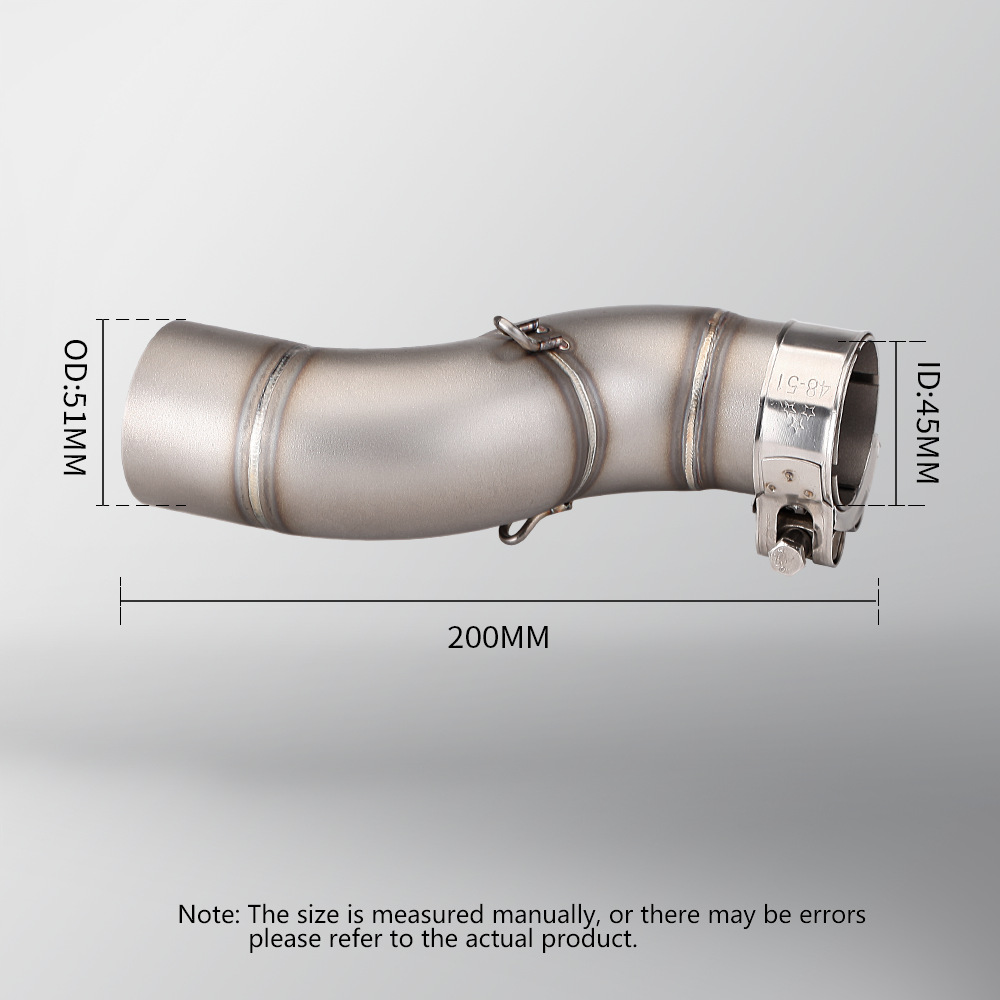 Motorcycle locomotive exhaust pipe modification R6 stainless steel titanium alloy middle section non-destructive installation 1998-2021