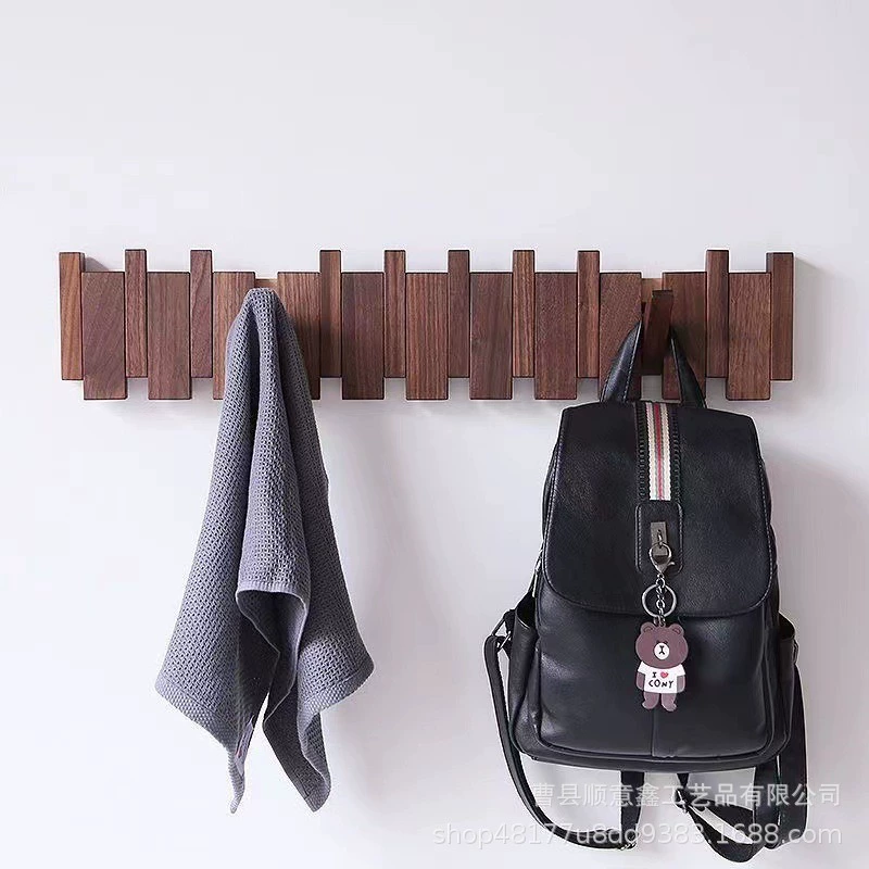 Гостиная входная дверь настенная вешалка спальня деревянная вешалка для одежды пианино крючок для ключей стена Невидимый крючок из цельного дерева