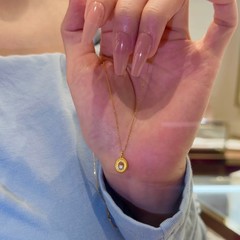 Xiaohongshuの新しいレトロスタイルのファッショナブルでスマートなネックレスニッチライト高級ハイエンド鎖骨チェーンドロップシッピング