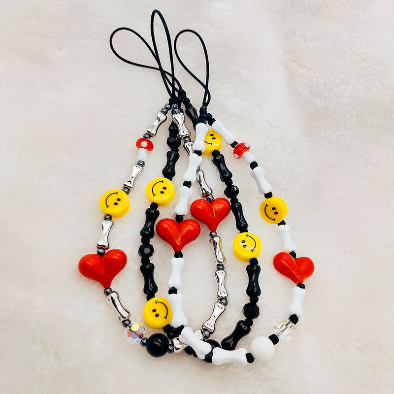Mobile Phone Chain Girl's Best Friend Gift Personalized Ins Style Woven Beaded Interesting Bone Wristband Mobile Phone Rope Hanging Ornament