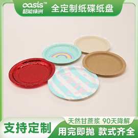 韶能绿洲全定制纸碟纸盘可用于露营家庭聚餐婚礼烧烤等多种场合