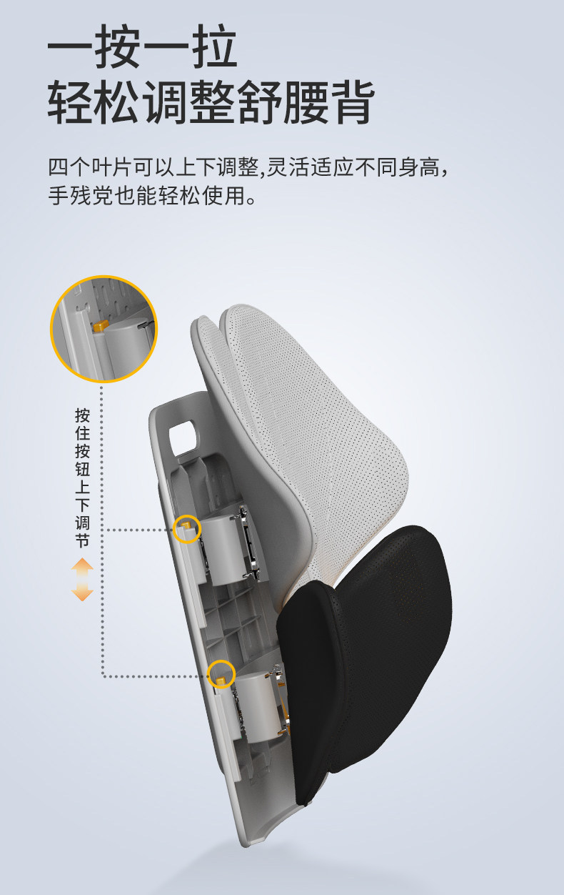 Ergonomic backrest cushion, lumbar support for car, office lumbar support, back support tool, lumbar support