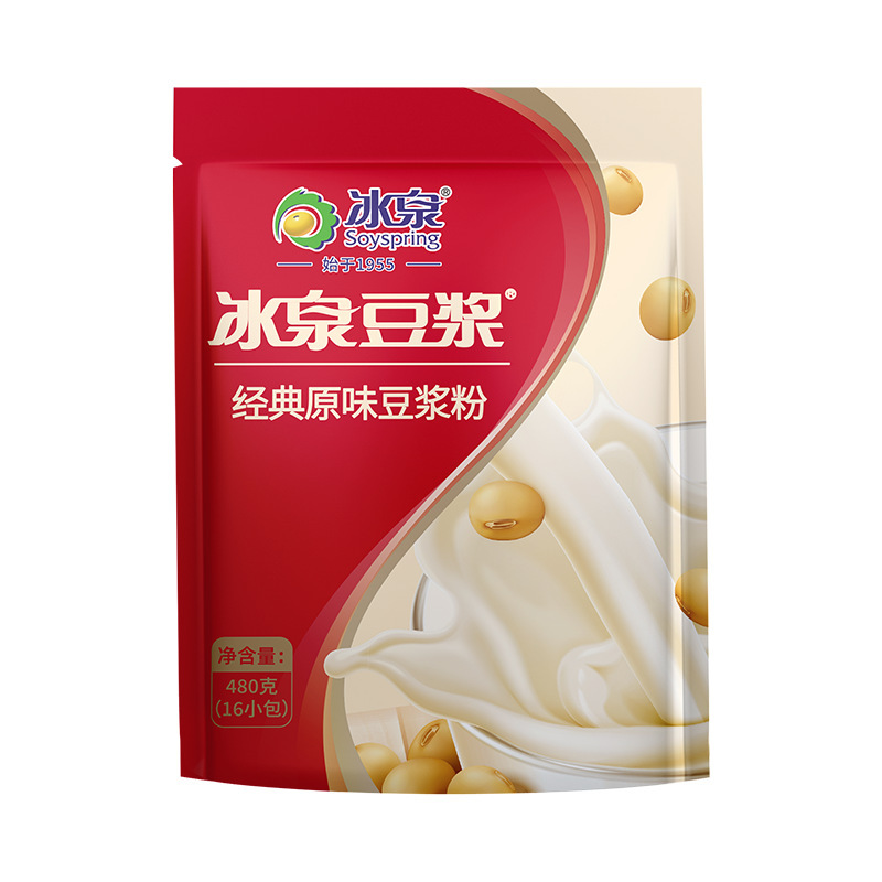 冰泉经典原味豆浆粉480g高蛋白营养冲调饮品早餐代餐即冲豆浆粉|undefined