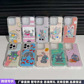 适用苹果iPhone16promax拉杆箱手机壳多功能14Plus支架S25ultra套