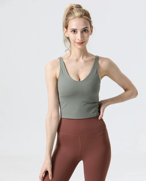 Nude u vest moss green