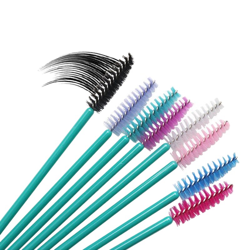 Disposable Eyelash Comb and Brush, Spiral Makeup Tool, Multi-Color Nylon Makeup Brush, Colorful Spiral Brush