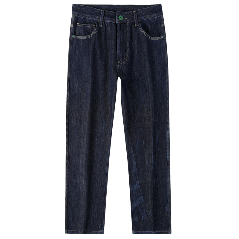 American Style Retro Original Color Jeans Men's Spring Loose Straight Men's Pants Advanced Sense Tie-Dye Washed Casual Pants