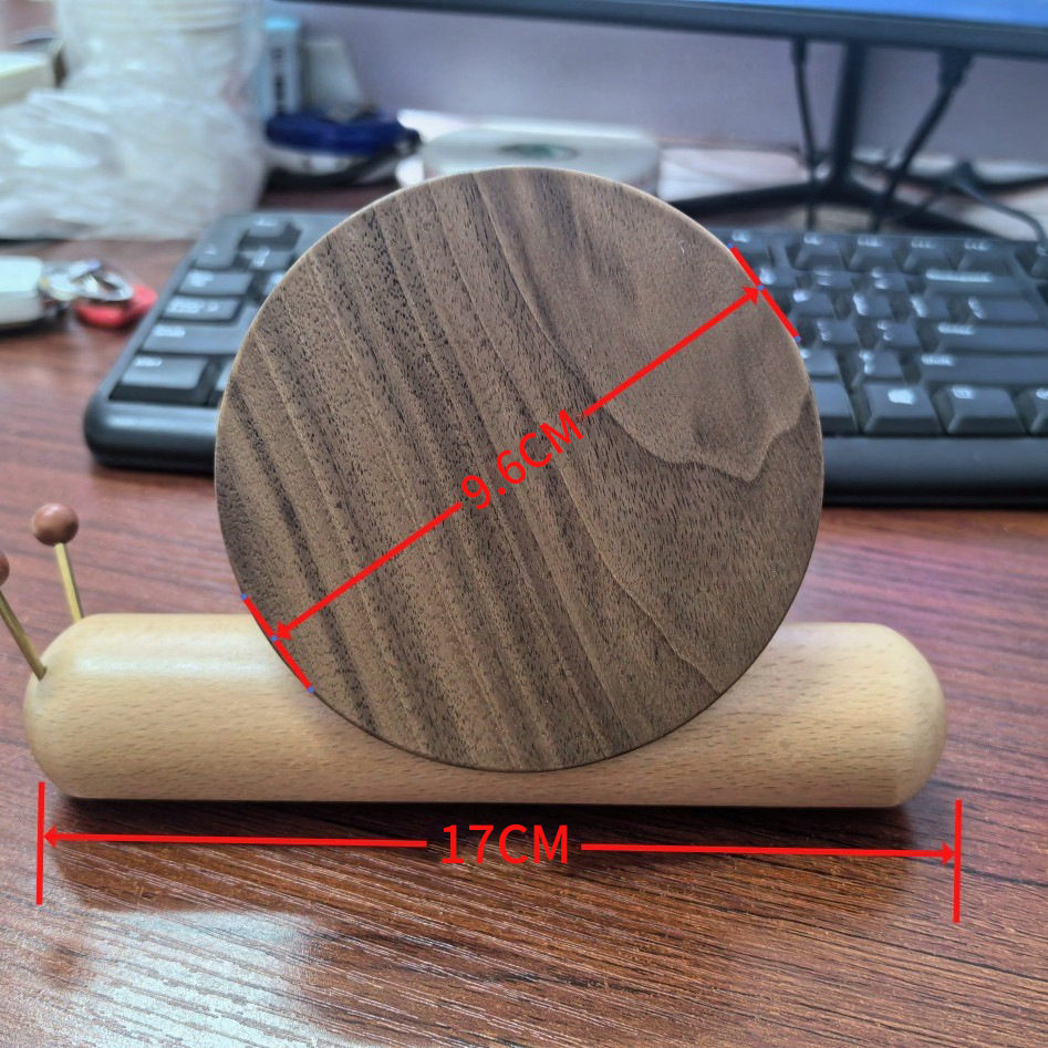 Negro nogal Caracol de dibujos animados descompresión creativa taza de té decoración estera de aislamiento taza de café de la montaña al por mayor