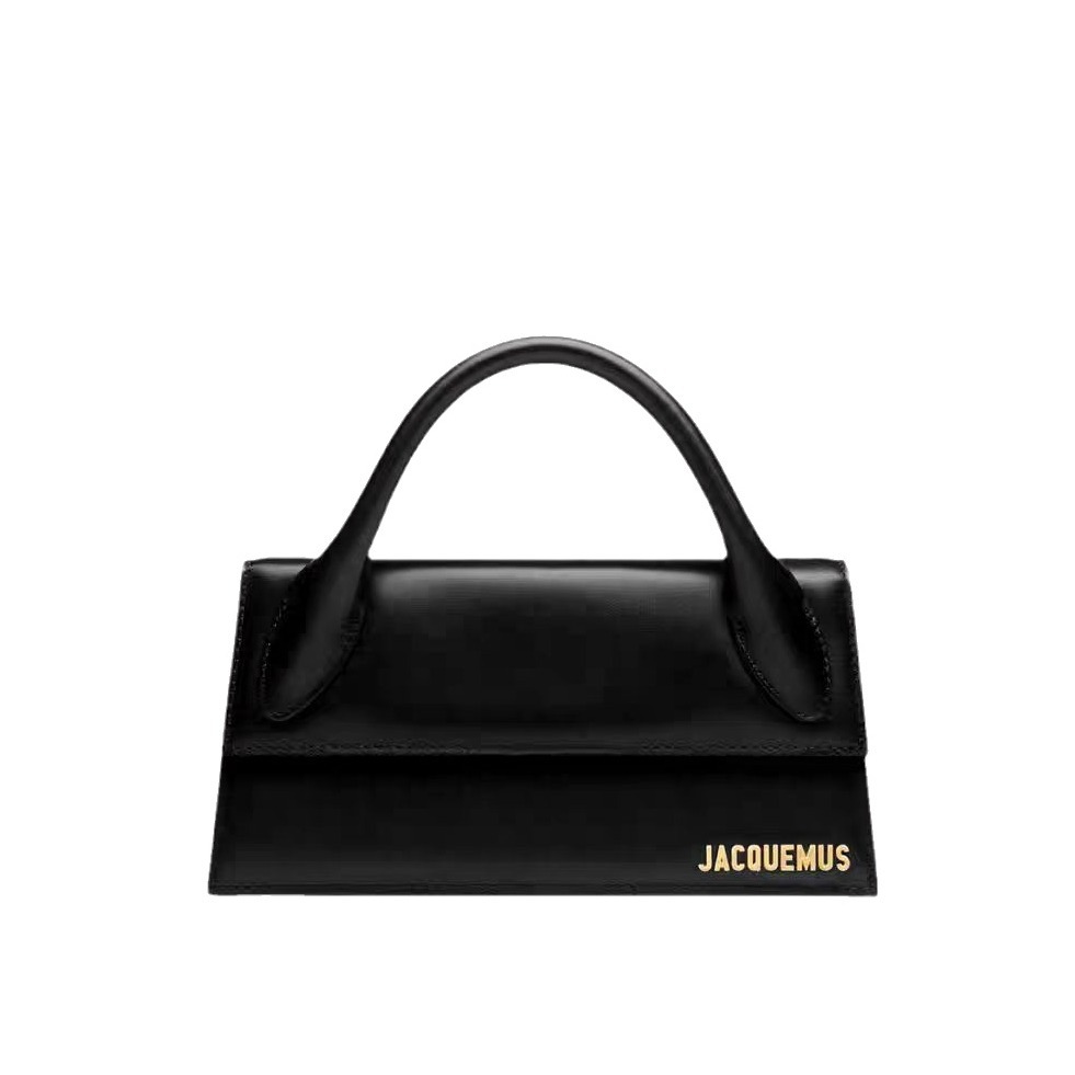 JACQUEMUS COWHIDE 디자인 INS 프랑스 브랜드 패션 플립 온 섬유 핸드백 어깨 크로스 바디 작은 광장 가방