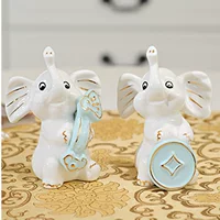Золотые монеты Ruyi маленький слоник животное креативный подарок декор керамический ремесленный предмет для дома гостиная спальня милые маленькие фигурки