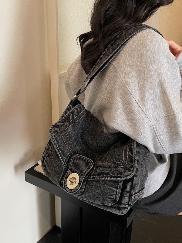 2026 nuevo bolso de denim de moda de mujer de gran capacidad retro mochila de alta calidad sensación de clase viaje bolsa de mano