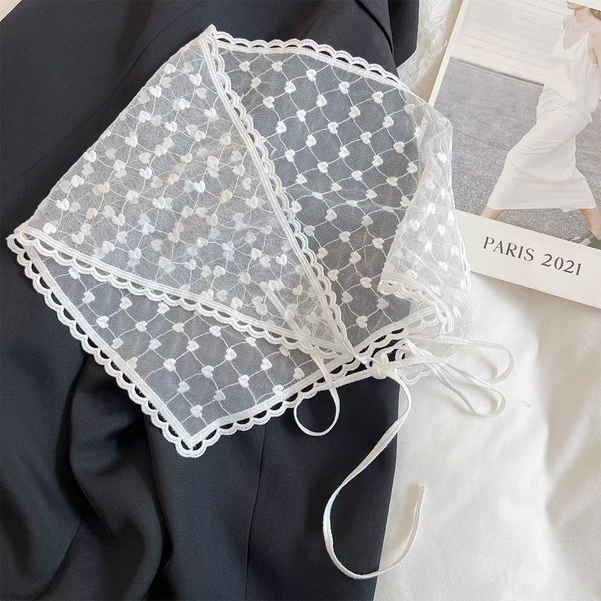 Lace tie turbanes dulces jeans accesorios de combinación