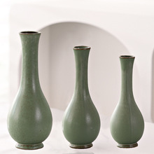 观音瓶供佛中式禅意水养花插鲜花美人瓶观音玉净瓶佛前桌面摆件