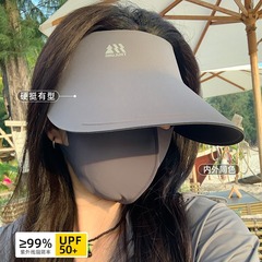 Invisible Sun Hat for Girls 2024 New Model with Wide Brim Running Sunshade Open-Top Hat Summer UV Protection Sun Hat