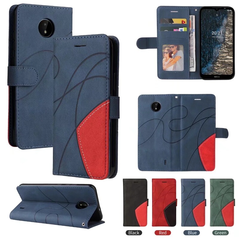 For Google Pixel 6Pro mobile phone case Nokia X20 two-color splicing 1 9 flip card soft protective cover
