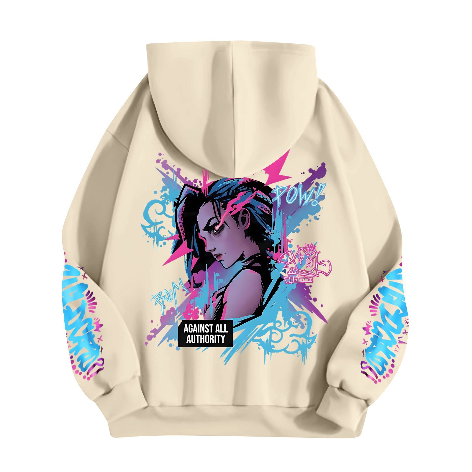 Y2k Arcane Jinx Cute Hooded Anime Print Harajuku Kawaii