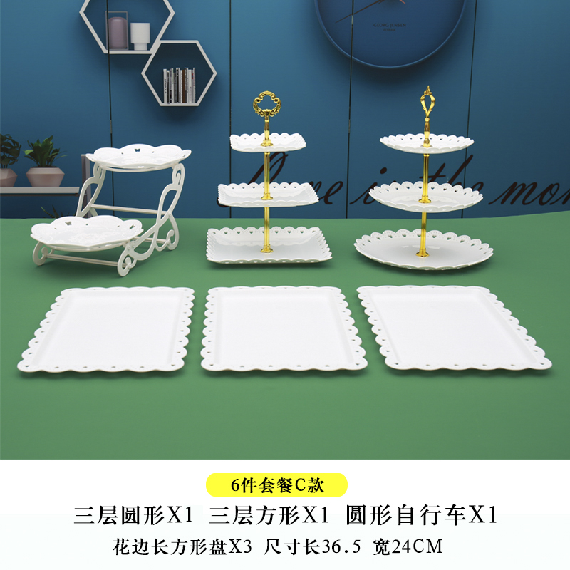 Fiesta de cumpleaños de postres estante de exhibición mesa de comida fría mesa de té bandeja de pasteles de bocadillos estante de postres de boda decoración