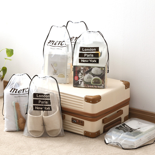 Travel shoe bag, shoe bag, shoe storage bag, dustproof bag for shoes, organizer bag, transparent slipper drawstring pocket