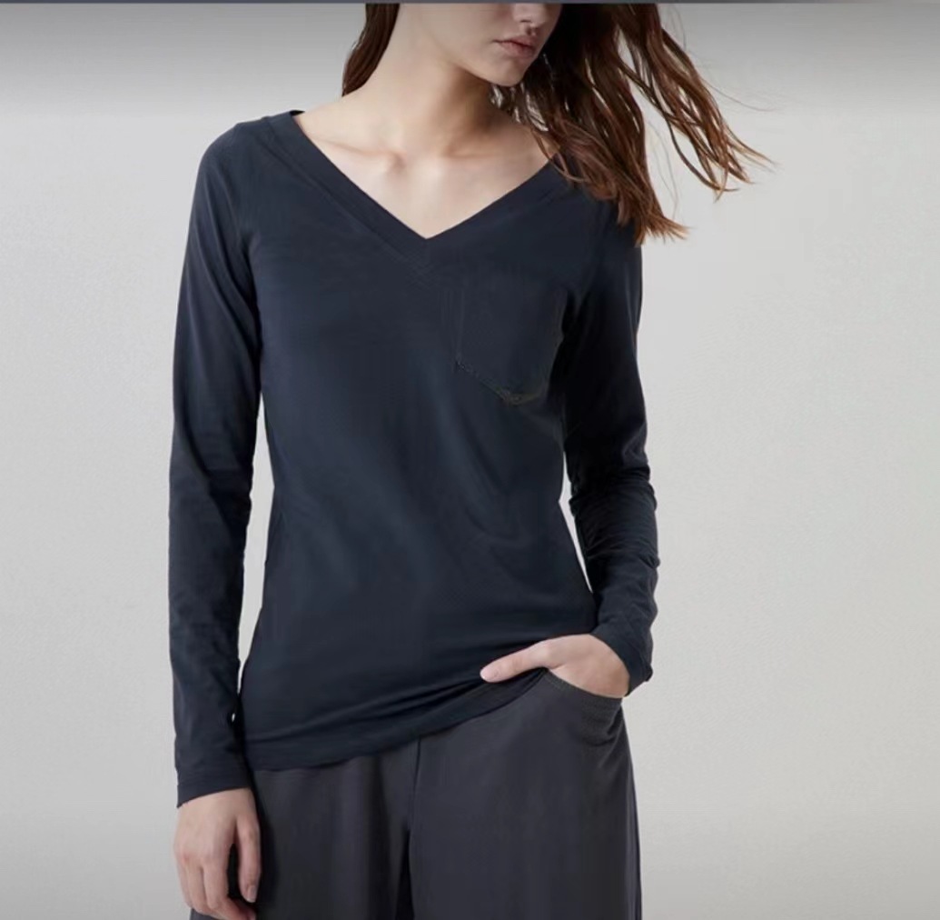 V-neck Long Sleeve Tee
