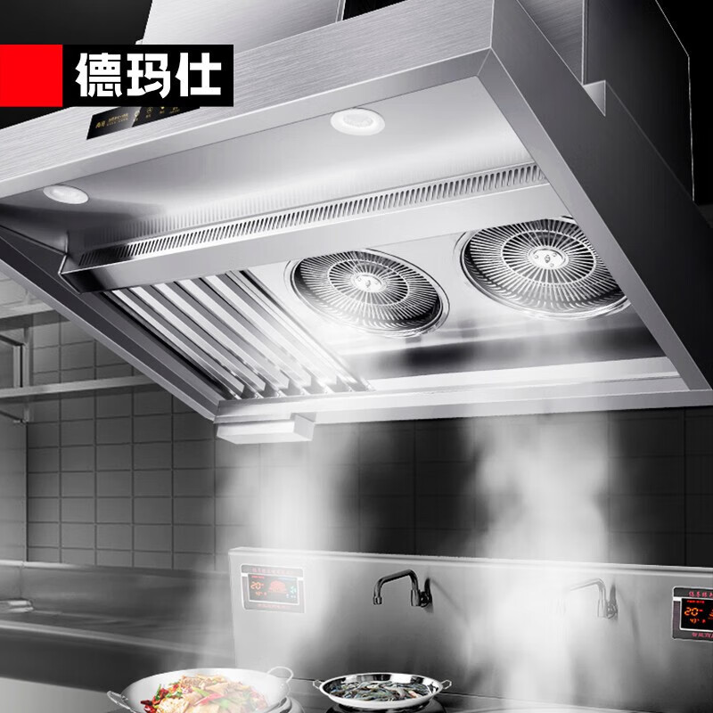 德玛仕 商用油烟净化一体机大吸力高净化不锈钢2米 LZY-YT-J2000