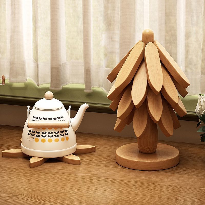 Nuevo árbol de Navidad, un árbol de mesa, almohadilla de aislamiento térmico, mesa de comedor creativa, almohadilla de aislamiento térmico a prueba de quemaduras, taza, cocina, cocina, cocina