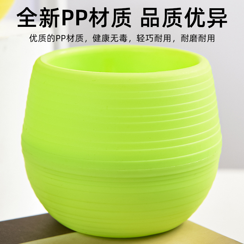 Suculentas macetas pequeñas mini piedra bolas macetas arco iris macetas pp resina plástico perezosos macetas fabricantes