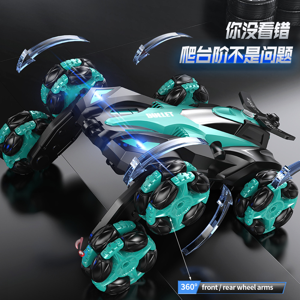 Transfronterizo de seis ruedas de control remoto del coche gesto inducción deriva truco vehículo todoterreno Música control remoto inalámbrico niño juguete