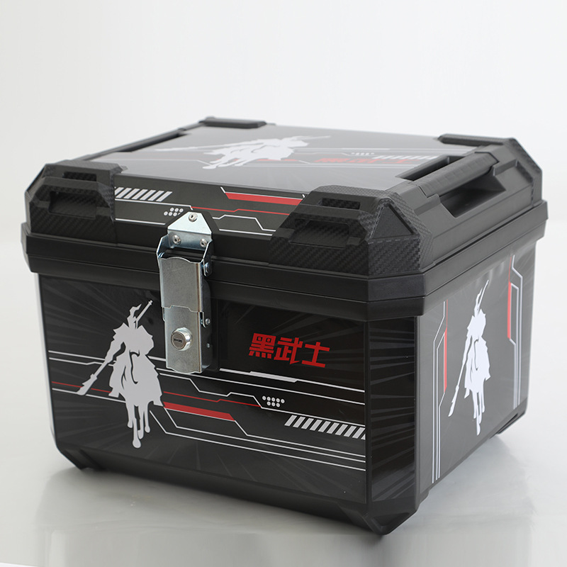 Electric Vehicle Storage Box, Motorcycle Tail Box, Large Capacity, Thickened and Durable, Large Size 47L, Storage for Electric Scooter Trunk