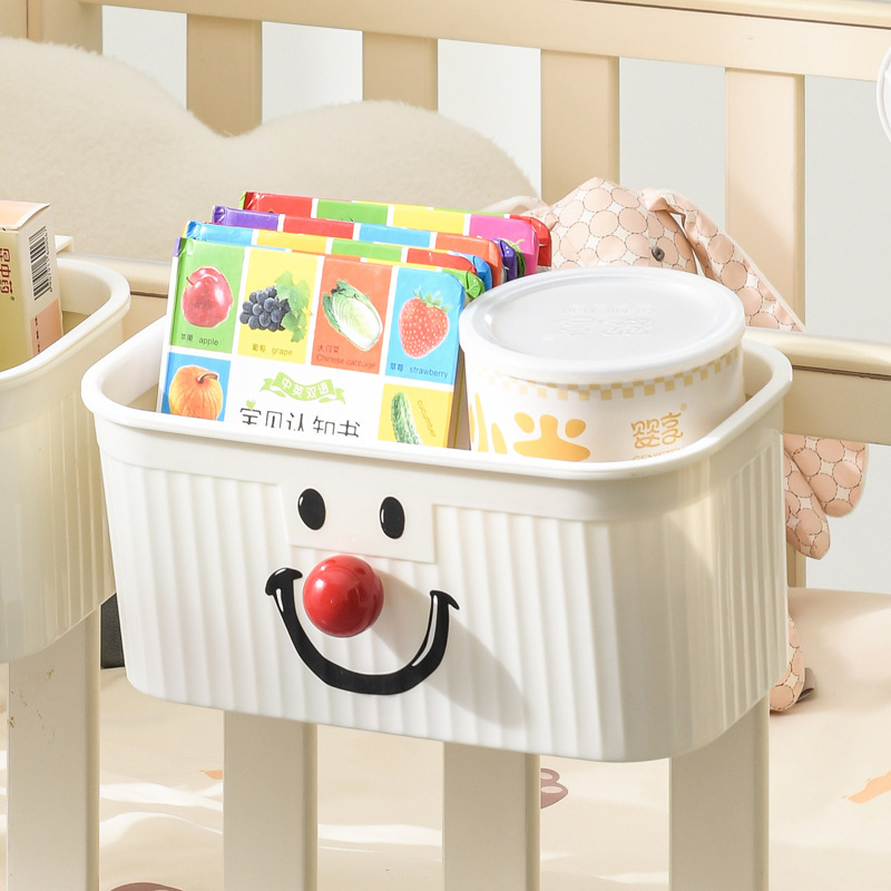 Multifunctional Bedside Hanging Basket for Student Dormitory, Bedside Storage Rack for Mobile Phones and Books, with Pressure Ring, Can Be Used as a Hanging Trash Can