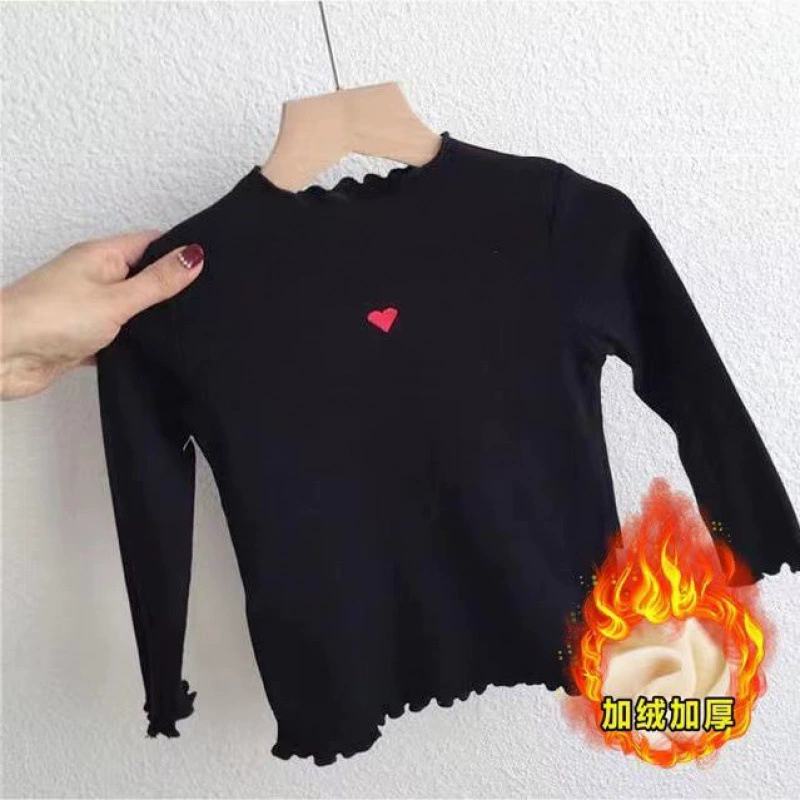 Детские белые теплые длинные рукава, высокий воротник, круглый ворот