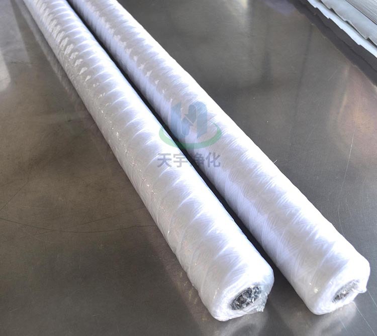 40寸脱脂棉线绕滤芯 不锈钢骨架 电厂冷凝水滤芯