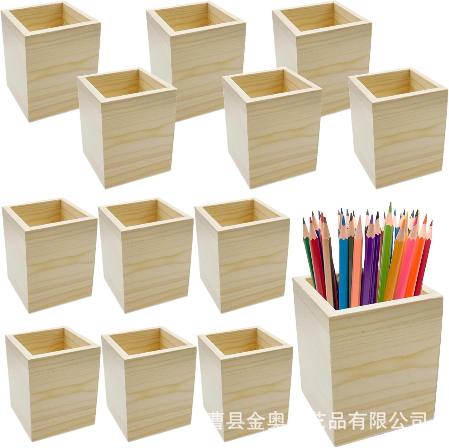 국경 간 나무 펜 홀더 사무용품 데스크탑 메이크업 브러쉬 보관 상자 창의적이고 세련된 다기능 학생 문구 상자