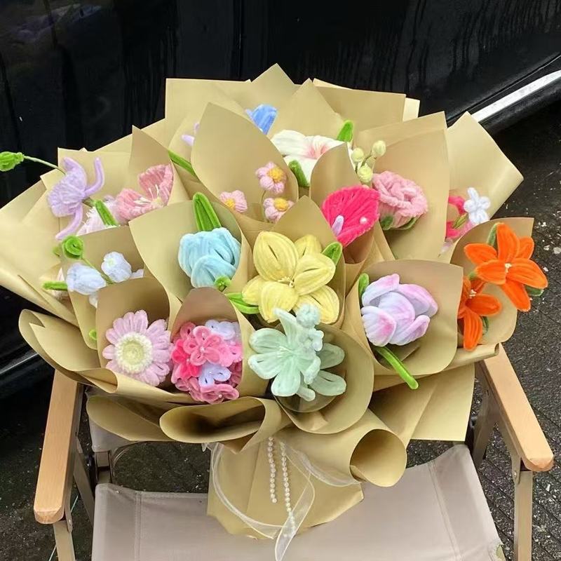 泉州旬埔女性用簪花ヘアアクセサリーねじり棒DIY素材パック手作り花束蝶結びヘアピン子供用手作り|undefined