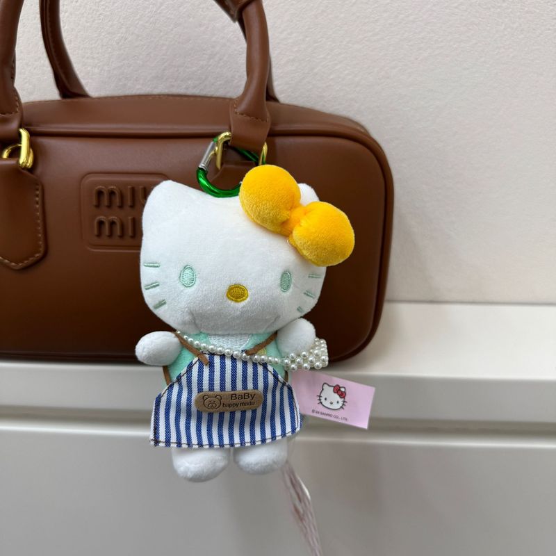 クラシックなハローキティ公式KTペンダント漫画風かわいいシェフハットキーホルダーぬいぐるみ|undefined