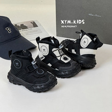 2025年冬季新款儿童户外高帮榴莲底加绒运动鞋