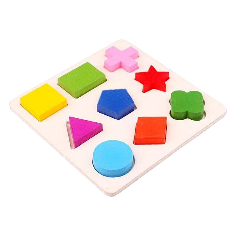 Montessori educación temprana inteligencia de los niños rompecabezas de madera juguete rompecabezas geométrico tablero de juego cognitivo tres opcionales