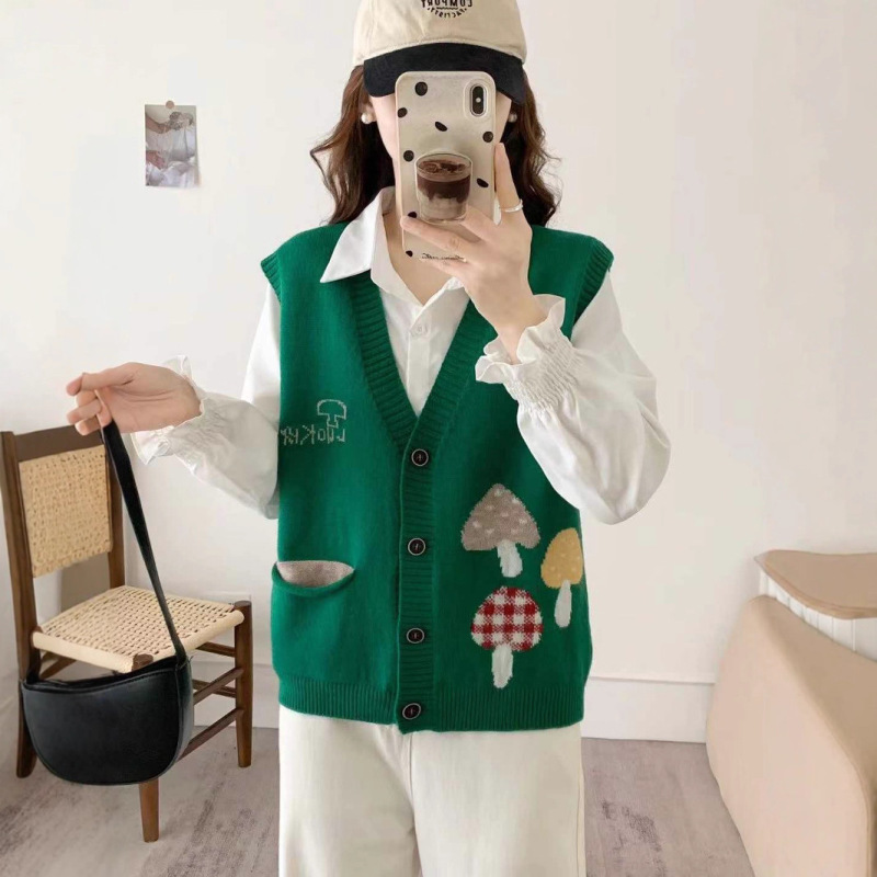 马甲背心针织气质外套秋冬新款时尚毛衣高级感显瘦女洋气外套开衫|undefined