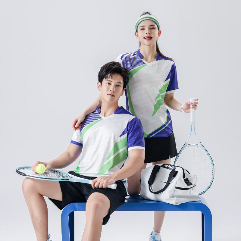 Badminton Clothing for Men and Women, Short-Sleeved, Quick-Drying and Sweat-Wicking, Kidsren's Skipping Rope Sports Clothes, Tops, Table Tennis Training Suits