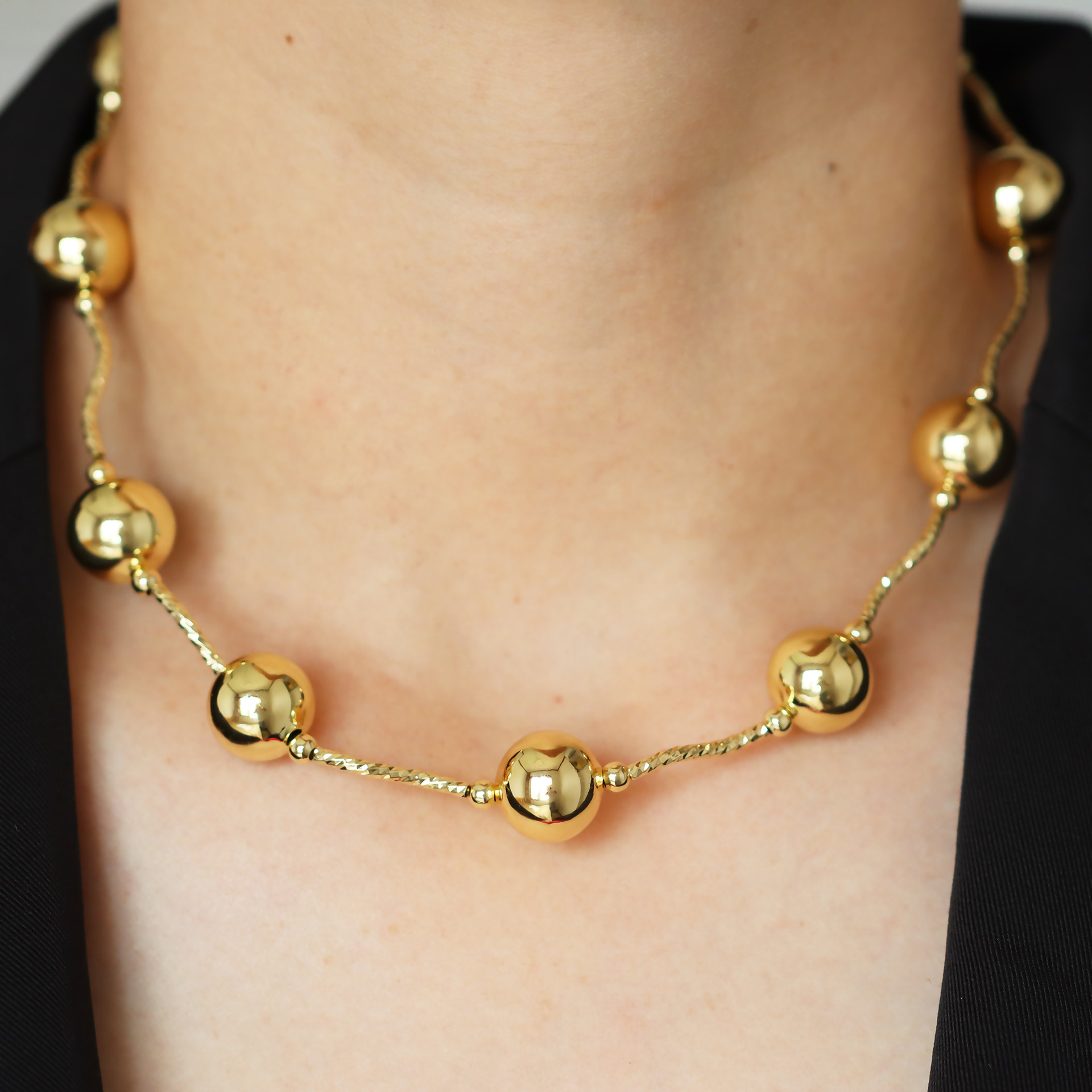 Necklace Classification Simple Style Classic Style Round Imitation Pearl Copper Wholesale Necklace