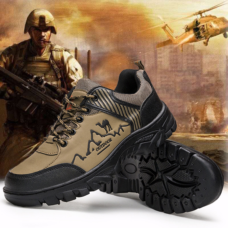 Zapatos de montaña para hombres grandes nuevos zapatos de cuero transpirables al aire libre cuatro estaciones zapatos casuales para hombres zapatos de trabajo para hombres