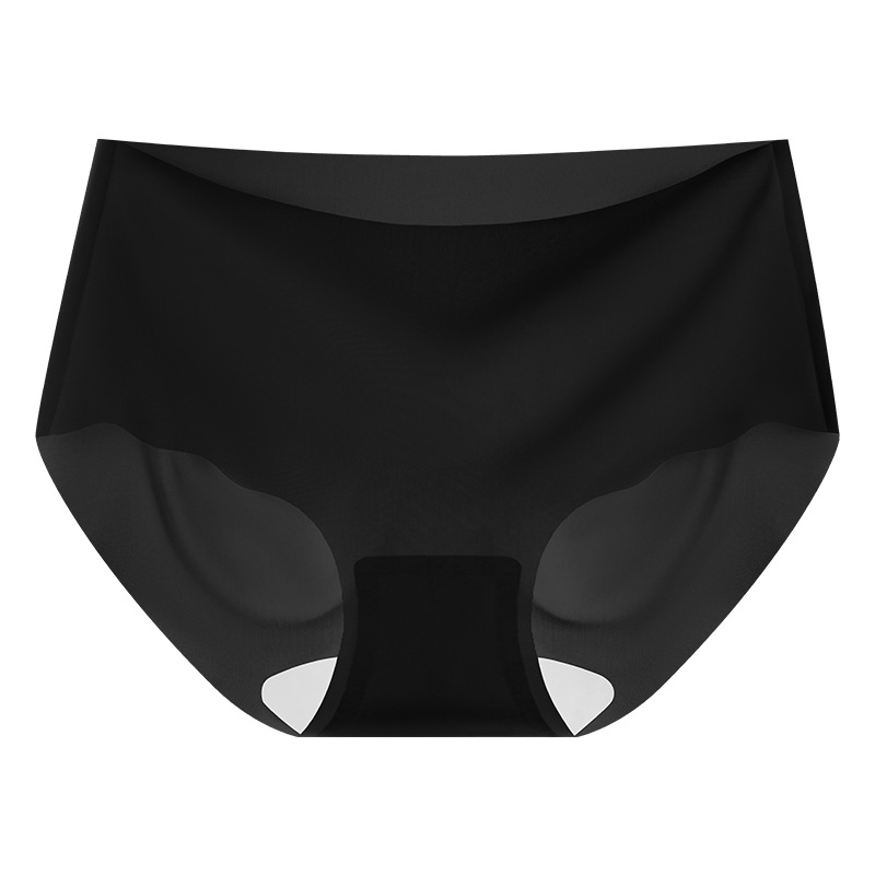 Ropa interior de seda de hielo para mujer 7A entrepierna de seda antibacteriana cintura media sin costuras para niña pantalones cortos triangulares deportivos estilo fino ropa interior transpirable verano