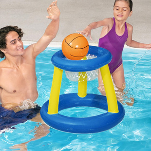Male and Female Baby Swimming Pool Water Supplies Inflatable Basketball Stand Kidsren's Water Interactive Shooting Football Goal Game Board