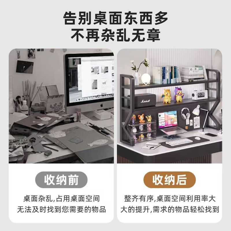 桌面K型洞洞板书架置物架学习书桌收纳架电脑办公桌多层书架厂家|undefined
