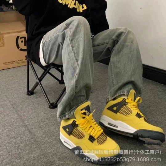 Air Jordan, черно-жёлтые классические баскетбольные кроссовки для мужчин и женщин