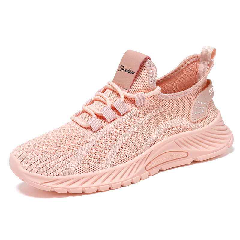 Zapatos de mujer verano 2025 tendencia transfronteriza zapatos deportivos de gran tamaño mujeres al por mayor malla moda casual suela suave zapatos transpirables