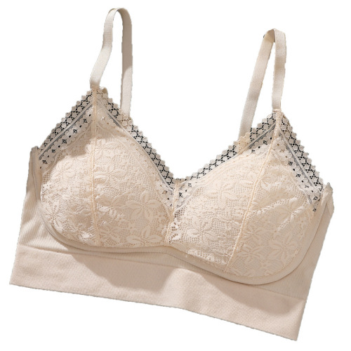 Fixed cup big U beautiful back latex all-in-one bra pad tube top without steel ring anti-exposure bottoming women's underwear wrap chest