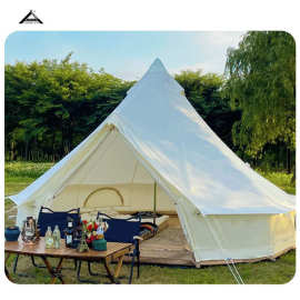 博庭户外露营帐篷营地防雨保暖遮阳印第安野营用品蒙古包帐篷批发