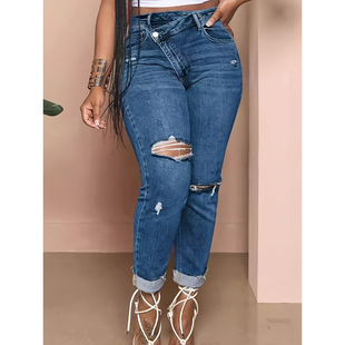 J 14548 Distressed slim skinny pants �ƶ�����С�_ѝ���uͨ��