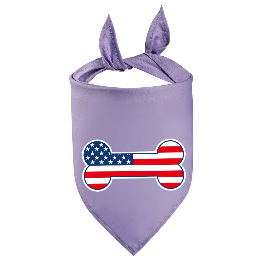 Fabricante en stock nuevo transfronterizo Día DE LA Independencia Americana mascota triángulo Toalla de algodón de una sola capa mascota bufanda perro saliva toalla