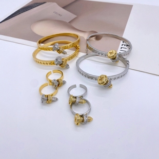 Bracelet, European style, light luxury style, gold and silver